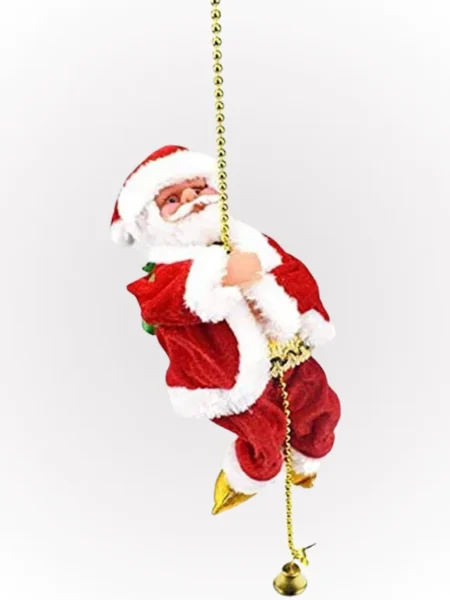 Achort Climbing Rope Santa Claus Christmas, musical santa, christmas gifts, battery oprated santa, Christmas toys, christmas store